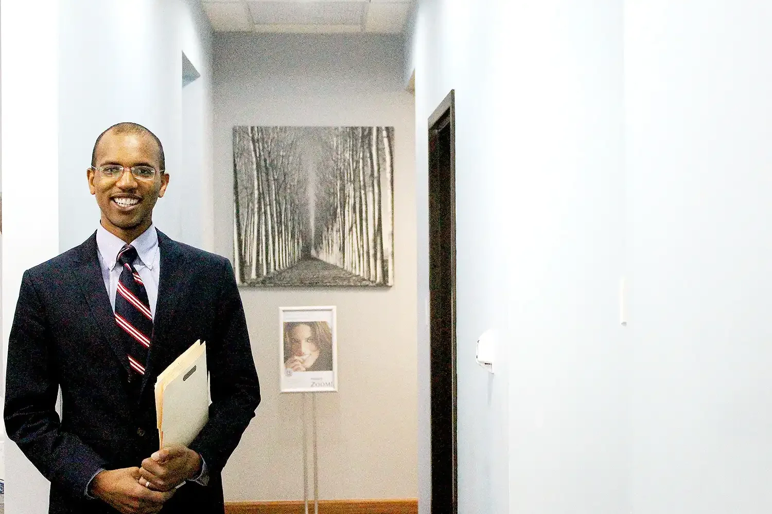 Dr. Benjamin Shirley standing in the practice hallway